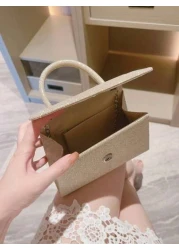 Gold Shiny Party Handbag Evening Clutch Bag Bridal Wedding Purse For Ball Cocktail Party