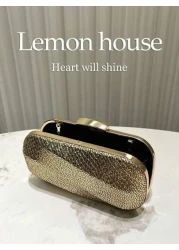 Spring Glamorous Faux Leather Glitter Clutch Bag Women Elegant Evening Party Handbag Shoulder Bag Suitable For Formal Events Weddings Parties