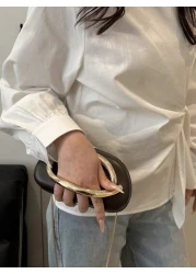 Pearlescent White PU Leather Clutch Ideal For Valentine s Day Comfortable And Fashionable Fashion Handbag Personalized Gift Option Accessory 2025 Chic Style For All Occasions Luxury Feel At Affordable