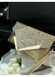 Glamorous Elegant Exquisite Quiet Luxury Sequin Stylish Luxury Shiny Glitter Metal Decor Flap Square Bag Evening Bag Dinner Bag For Party Girl Woman Bride Perfect For Party Wedding Prom Dinner Banquet