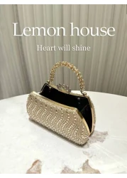 1pc Luxury Rhinestone Bling Women Handbag Elegant Evening Clutch Purse For Party Wedding Formal Occasion Tready Party Bags Perfect For Party Wedding Prom Dinner Banquet