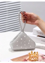 Glamorous Glitter Bling Sequin Luxury Shiny Women s Mini Sparkling Rhinestone Clutch Bag Suitable For Wedding Party Dance Birthday Gift Makeup Bag Evening Bag Dinner Bag For Party Girl Woman Bride