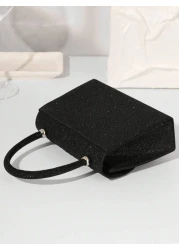 Lightweight Business Casual Rhinestone Decor Bucket Bag Mini Drawstring Design Clear Bag Faux Pearl Bag Evening Bag Dinner Bag Glamorous Elegant Exquisite Quiet Luxury Rhinestone For Party Girl For Wo