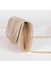 Sparkling Hand Clutch Bag Niche Mini Handbag Fashion Chain Shoulder Crossbody Evening Wallet