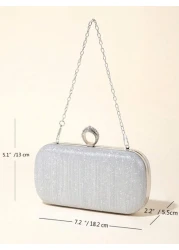 Captivating Glittering Sequin Luxury Evening Clutch Simple Glittering Clutch Shiny Square Bag For Perfect Parties Weddings Balls Dinners Banquets For Women Brides And Girls