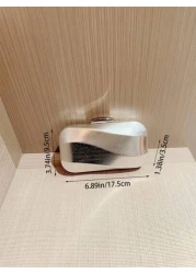 1pc Asymmetrical Box Shaped Luxury Clutch Bag For Party Romantic Wedding Spring Summer Chain Shoulder Bag Bride Bag Formal Prom Clutch Elegant Evening Dress Bag Perfect For Party Wedding Prom Dinner B