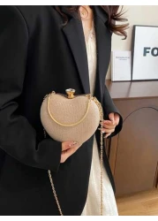 حقائب يد فخمة شكل قلب سلسلة، حقائب سهرة للسيدات