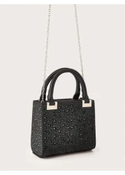 Women Luxury Satin Mini Rhinestone Decorated Clutch Bag Elegant Evening Party Handbag Formal Prom Gown Wedding Purse For Ladies Daily Commute Or Dating For Party Wedding Prom Dinner Banquet Matching W