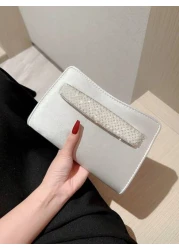 Women Exquisite Satin Fashion Evening Party Clutch Bag Dance Bag Romantic Wedding Bag Bridal Bag Banquet Bag Chain Bag Tready Bride Bag Perfect For Party Wedding Prom Dinner Banquet Matching With Wedd