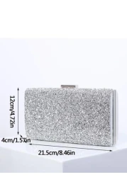 حقيبة صغيرة بتصميم جميل يزيّنه الخرز المتلألئ والبرّاق، للحفلات والمناسبات الفخمة عالية الأناقة بخيارات ألو