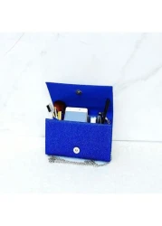 حقيبة مساء أنيقة. حقيبة كتف للنساء بسلسلة. لامع زهري باهر. حقيبة ماسكة صغيرة. حقيبة مربعة متلألئة