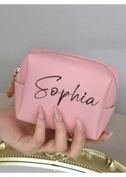 حقيبة تجميل صغيرة مخصصة، حقيبة تخزين أحمر الشفاه بسحاب،حقيبة أدوات التجميل للسفر،محفظة عملات معدنية،صندوق ت