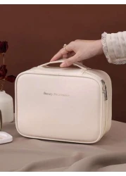 1pc Detachable Multi Layer Divided Makeup Bag Large Capacity Portable PU Waterproof Cosmetic Case Removable Makeup Brush Bag Lipstick And Skincare Products Travel Organizer Pouch Makeup Travel Toiletr