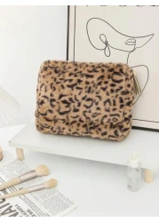 حقيبة سفر متعددة الوظائف ذات سعة كبيرة، حقيبة مستحضرات تجميل بطبعة نمر محمول، حقيبة للرعاية والأدوات الصحية،