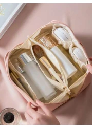 3 1pc Large Capacity Toiletry Bag Makeup Brush Holder Cosmetic Bag Wash Bag Portable Travel Tote Storage Bag Skincare Products Organizer Cosmetic Pouch Bathroom Storage Bag Makeup Organizer Palette St