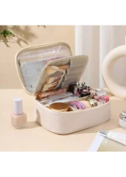 Multi Function Makeup Bag Large Capacity Cosmetic Organizer Travel Portable Handheld Waterproof Toiletry Bag Travel Essential Makeup Organizer