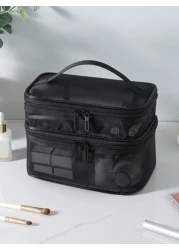 حقيبة مستحضرات التجميل متعددة الوظائف قطعة واحدة ، حقيبة منظم مكياج محمول ، حقيبة أدوات تجميل للسفر مقاومة لل