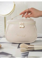 1pc Waterproof Handbag Large Capacity Cosmetic Bag Oil Proof Storage Makeup Bag Bathroom Cosmetic Bag Portable Travel Toiletry Bag Suitable For Lipstick Makeup Eyeshadow Palette Skincare Makeup Brushe