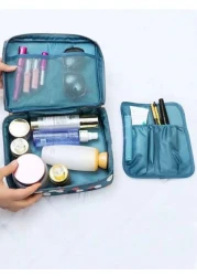 1pc Cosmetic Bag Set Toiletry Organizer Bag Travel Makeup Bag Lightweight Travel Essential Jewelry Organizer Lip Gloss Organizer Nail Polish Organizer Cosmetic Storage OrganizerSummer Travel Vacation