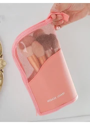 1pc Spacious Lightweight Portable Travel Toiletry Bag Multifunctional Cosmetic Makeup Organizer Pouch With Zipper Closure Suitable For Lipstick Brushes Skincare Phone Coins Small Items For Home Travel