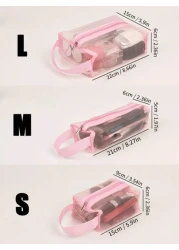 3 Packs Pouch Mesh Cosmetic Bag Portable Makeup Pouch Travel Toiletry Bag For Makeup Organizer Home Office Travel Accessories Mesh Makeu Makeup Organizer