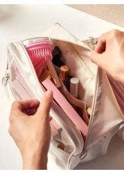 1pc Multifunctional Travel Toiletry Bag Hanging Makeup Bag Large Capacity Convenient To Carry Unisex Waterproof Makeup Brush Organizer Beach Essentials Beach Towel Holder Summer Holiday Must Haves Tra