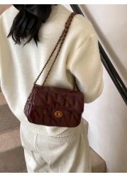 Nanfeng Chio2n Fancheng Red Maple Small Square Bag Women s New Red Chain Shoulder Crossbody Bag