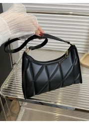 Lightweight Business Casual Mini Quilted Flap Fashionable Square Bag For Teen Girls Women College Students Rookies White Collar Workers Perfect For Office College Work Business Commute Outdoors Travel