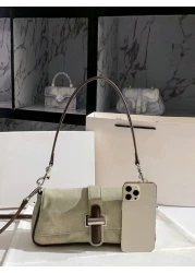 Dedoo 1pc Handbag 2024 New Fashion Handbag Joker Cowboy Long Stick Handbag 2024 New Advanced Texture Niche Original Shoulder And Underarm Slung Suitable For Travel Dating Shopping White Collar Workers