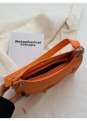 Y2K Steampunk Funky Gothic Style Spooky Style Cute Kawaii Vacation Lightweight Business Casual Letter Graphic Chain Decor Bag For Teen Girls Women College Students Rookies White Collar WorkersFor Offi