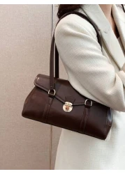 High End Texture Niche Personality Setting Stylish Handbag Latest Fashion Handbag For Women Vintage Commuting Bag For Office Workers Shopping Gift Waterproof Anti Theft Expandable Multi Purpose Multi