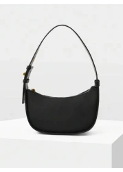 MOTF PREMIUM حقيبة كتف جلد صناعي سحاب أنيقة للتنقل