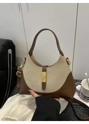 حقيبة كتف متنوعة متعددة الاستخدامات، تصميم قطعي منفصل، مناسبة للتنقل اليومي والخروجات العادية والتسوق