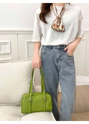 Women s Solid Color Versatile Simple Shoulder Bag For Commuting