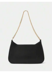 SHECARRY Women Shoulder Bags PU Leather Autumn Summer Winter School Travel Commute Work Elegance Exquisite Belt Metal Chain
