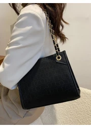 Lightweight Business Casual Crocodile Embossed Chain Square Bag For Teen Girls Women College Students Rookies White collar Workers Perfect for Office Work Business Commute Best Work Bag for Women For