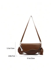 Fashionable Solid Color Mini Crossbody Bag Minimalist Reversible Design Suitable For Women Daily Use Date Gift With Adjustable Strap