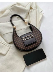 حقيبة كتف صغيرة مطبوعة بطراز الورود القديم المميز مناسبة للاستخدام اليومي للنساء