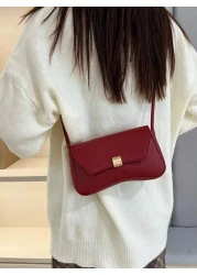 New Fashion Casual Metal Hardware Hot Selling Coin Small Purse Women Handbag Solid Color PU Leather