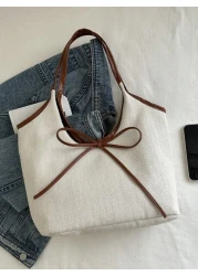 Elegant And Fashionable Handbag Bowknot Decor Shoulder Bag For Women Suitable For Commuting And Daily Use Valentines