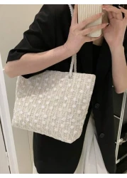 قطعة واحدة، حقيبة كتف تصلح للتنزه والشاطئ مع تصميم سحاب للإغلاق، مناسبة للأعراس والأعياد والأنشطة الترفيهية