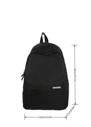 peach tree 1pc Fashionable Casual Men s Backpack Solid Color Adjustable Shoulder Strap Large Capacity Zipper Closure Nylon Waterproof Simple Stylish Design Suitable For Sport Travel Peach Tree Brand C