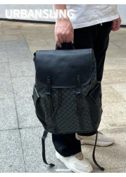 Men PU Floral Vintage Backpack Large Capacity Business Commuter Bag Stylish Casual Travel Laptop Bag Perfect Gift For Men Suitable For Students And All Occasions Lightweight Portable Design For Quick