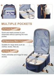 Large Travel Backpack For Men Women Large Carry On Backpack Personal Item Travel Bag Airline Approved Backpack With Laptop Compartment Fit 15 6Inch Laptop Backpack College Weekender Business Hiking Ba