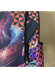 حقيبة ظهر رجالية ذات نمط جلد الثعبان، سعة كبيرة، تعتبر احتياجات عيد الحب والشتاء، حقيبة سفر سوداء، حقيبة احتي