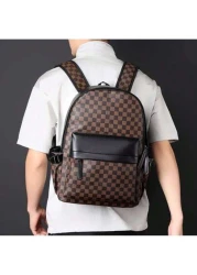 Men s Fashionable Handbag Classic Large Capacity Computer Backpack For Students Durable And Scratch Resistant Can Hold Files And Office Supplies Business Commute PU Leather Minimalist Style Suitable G