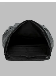 1pc Men s Fashion Backpack Casual Dual Shoulder Bag Korean Style Printed Water Resistant Large Capacity For Travel Laptop Hiking Black Floral Pattern PVC Gift For Men School Backpack Fashion Men s Bag