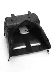 حقيبة ظهر كلاسيكية للرجال بمقاس 15.6 إنش للكمبيوتر المحمول، حقيبة عمل وترفيه وسفر، مناسبة للتنقل والعودة للمدر