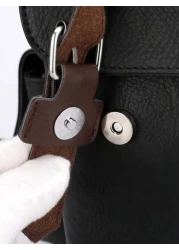 Multi Pocket Pu Soft Leather Backpack Men Purse Can Hold 15 6 Inch Computer Bag Lightweight School Bag Large Capacity Travel Bag Commuter Convenient Day Bag Multi Functional Book Bag For Students Juni