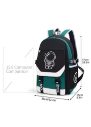 Minimalist Backpack Fits 15 6 Inch Laptop Colorblock Casual Water Resistant High Capacity Unisex Fashion Backpack For Travel School College
